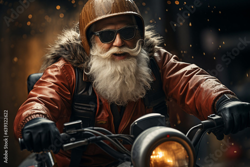 crazy funny santa on the scooter,christmas pesent delivery 2024