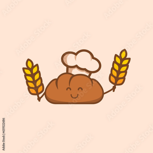 Bread icon, bread illustration, bakery design, toast and bake