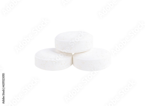White round pills  transparent background