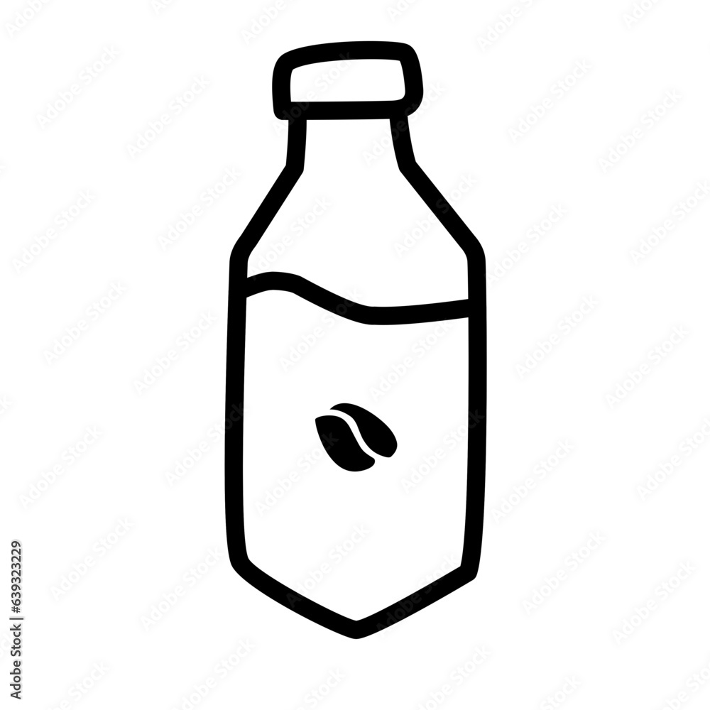 coffee bottle line icon coffee bottle line icon