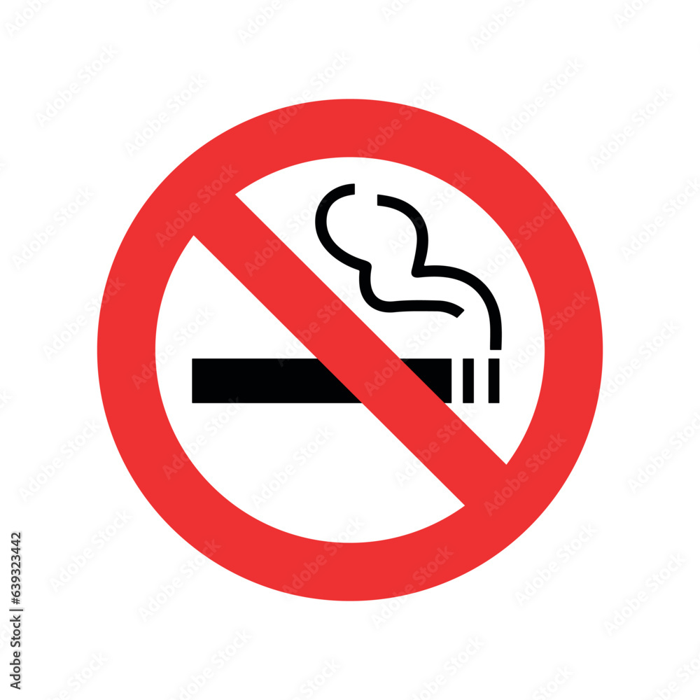 Forbidden sign isolated on white background. No smoking. Forbidden sign isolated on white background. No smoking.