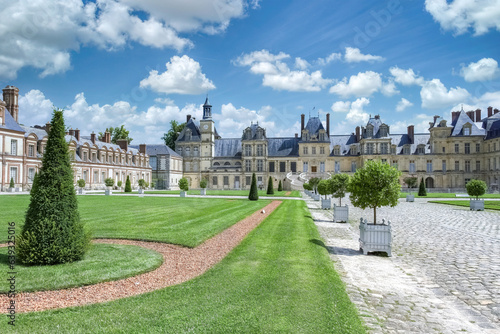 The castle of Fontainebleau, beautiful french monument 