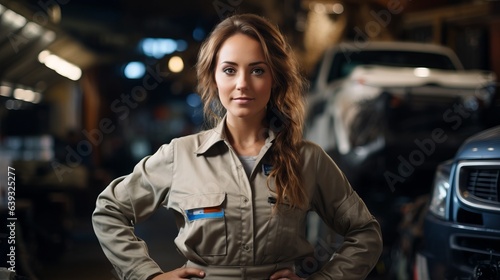 woman working as mechanic