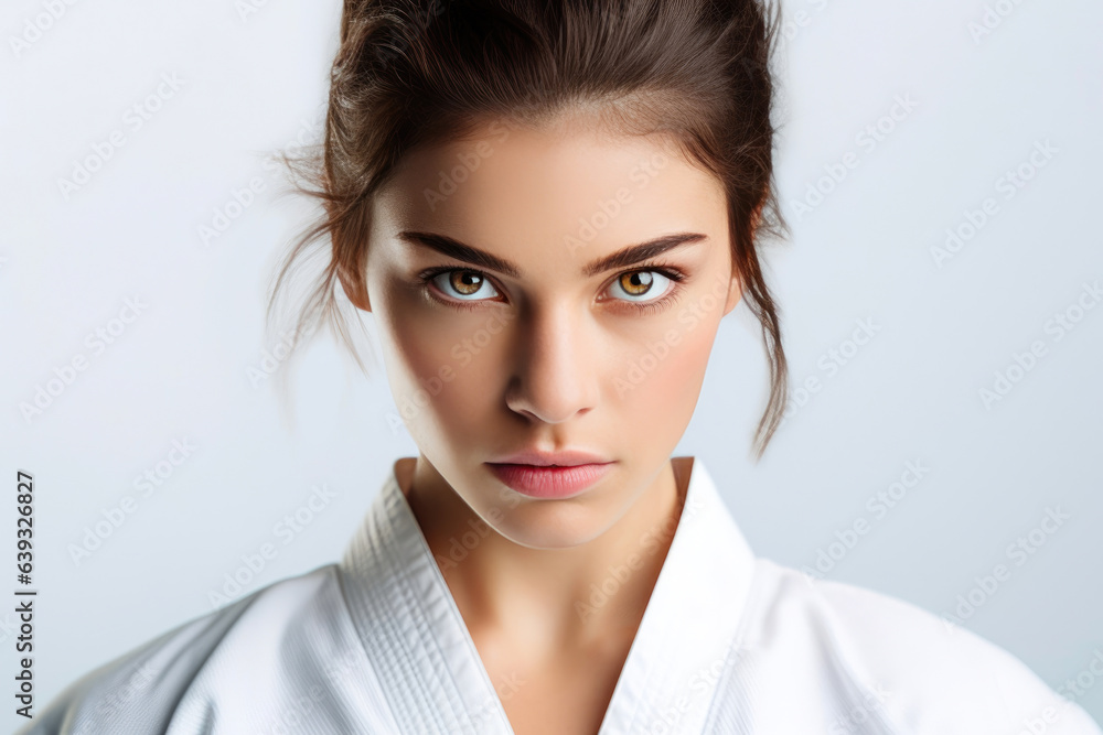 Karate Expert in a Powerful Close-Up Shot Karate Expert in a Powerful Close-Up Shot
