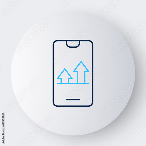 Line Online sports betting icon isolated on white background. Sport bet bookmaker. Betting online make money. Colorful outline concept. Vector