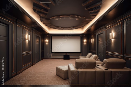 Luxury home theater room.