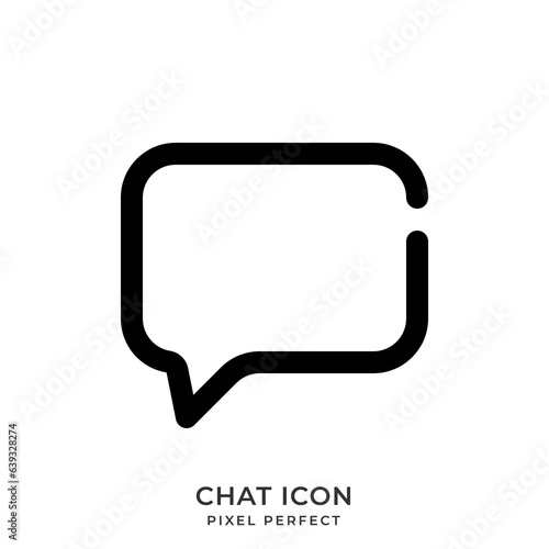 Chat icon with style line. User Interface icon. Pixel Perfect. Vector Illustration