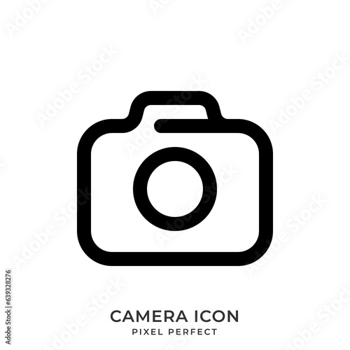 Camera icon with style line. User Interface icon. Pixel Perfect. Vector Illustration