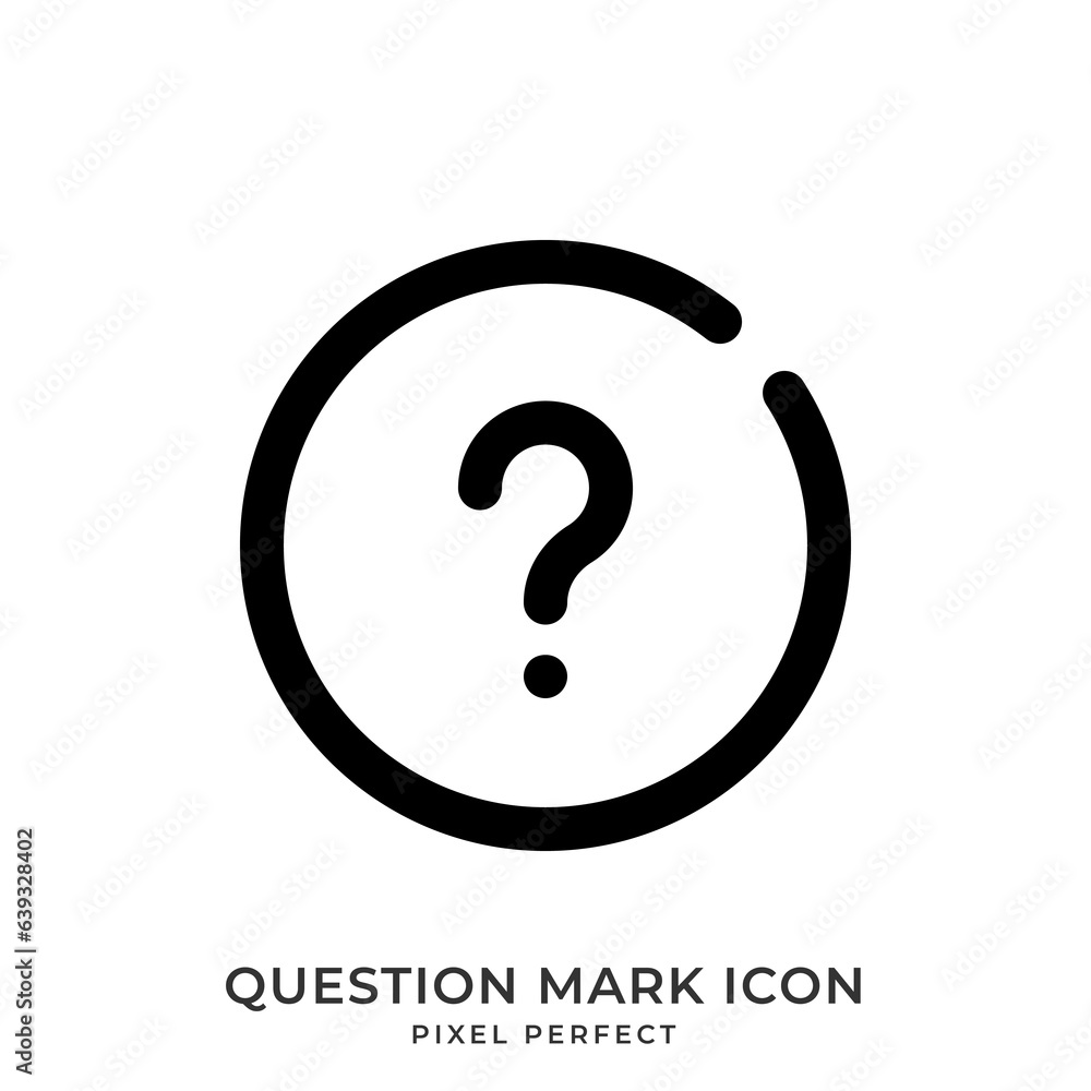 Question mark icon with style line. User interface icon. Vector illustration. Question mark icon with style line. User interface icon. Vector illustration.