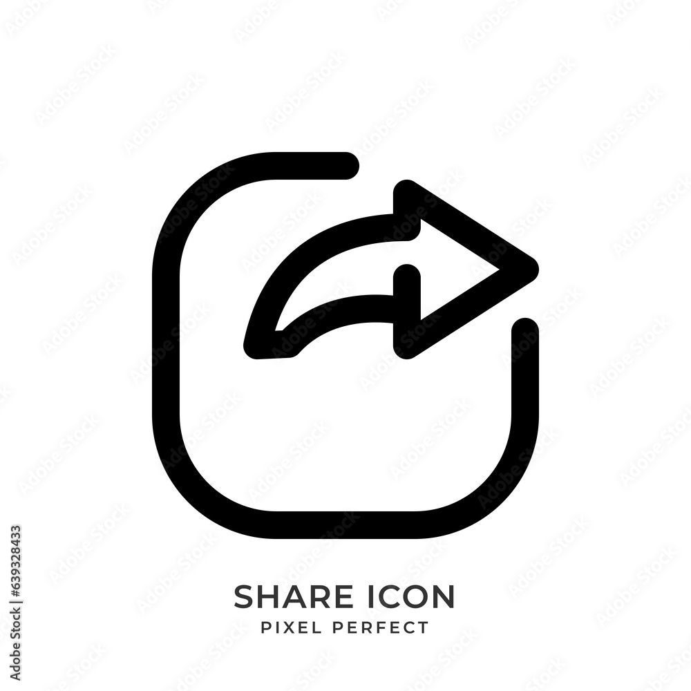 Share icon with style line. User interface icon. Vector illustration. Share icon with style line. User interface icon. Vector illustration.