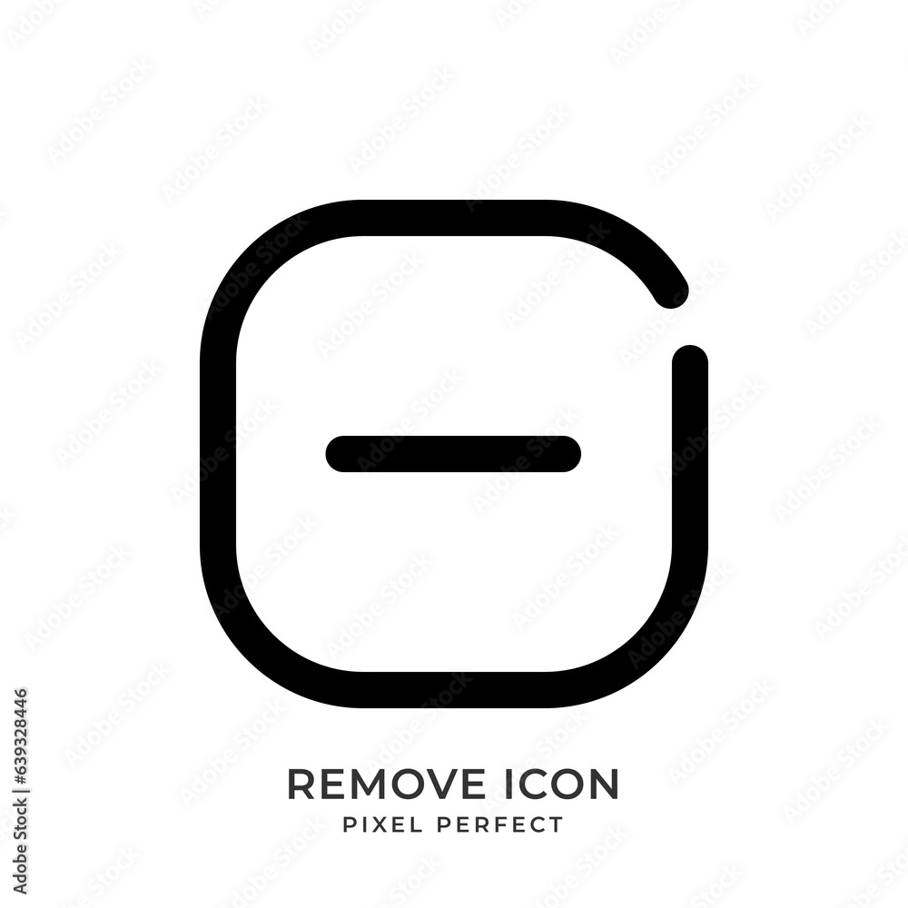 Remove icon with style line. User interface. Vector Illustration. Remove icon with style line. User interface. Vector Illustration.