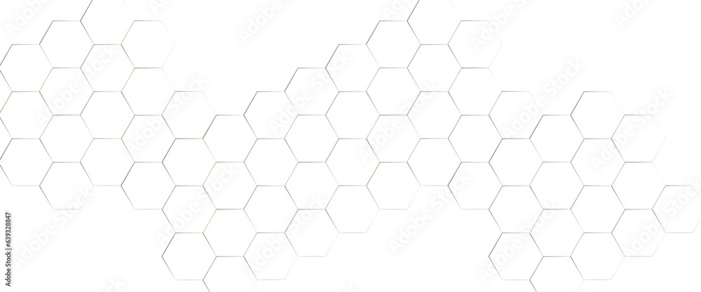 White background and embossed hexagon , honeycomb white background, light and shadow background with hexagons, abstract background with lines, modern abstract vector illustration, Poster, wallpaper.