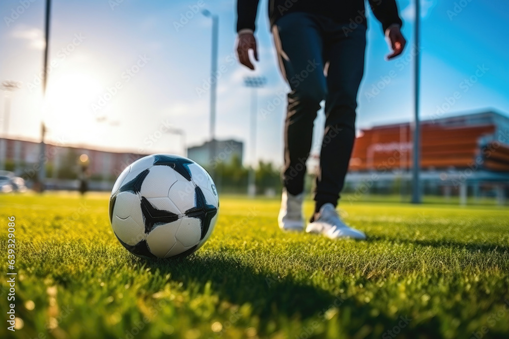 Soccer Player at World Cup Venue Soccer Player at World Cup Venue