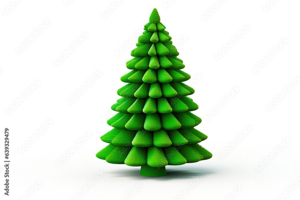 Winter Wonderland: White Background Christmas Tree Winter Wonderland: White Background Christmas Tree