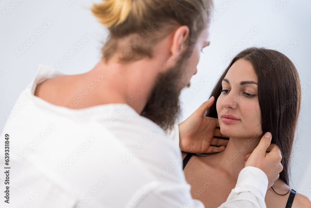 Couples having fun together at home and having sex in the bedroom or bathroom at home. Couples having fun together at home and having sex in the bedroom or bathroom at home.