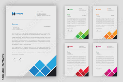 Multipurpose corporate businesses Letterhead template with a4 size	