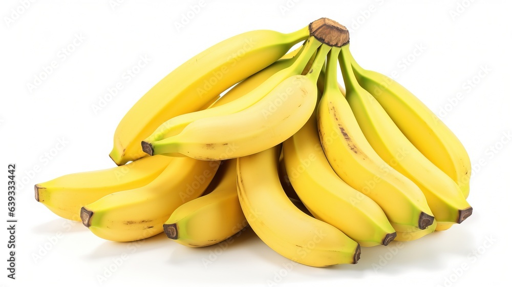  a bunch of ripe bananas sitting on top of each other.  generative ai