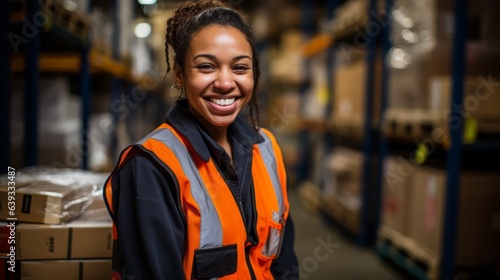 woman working in warehouse