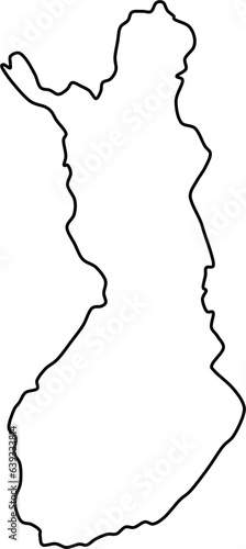 finland vector map transparent finland outline