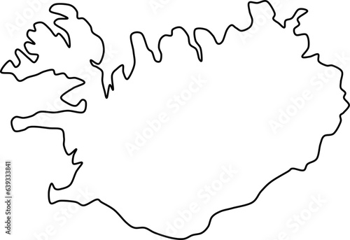iceland vector map outline transparent icelandic map