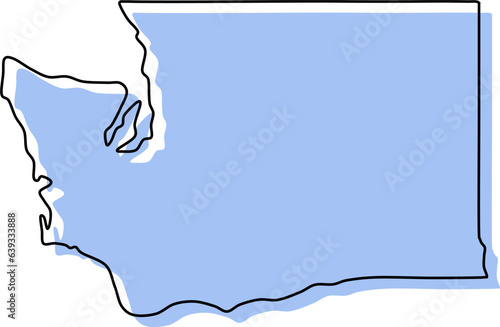 washington stylized washington state map