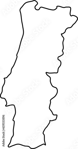 portugal map vector portugal outline transparent