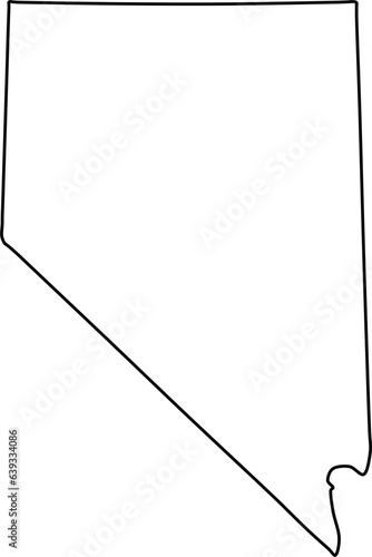 nevada map, nevada vector, nevada outline, nevada