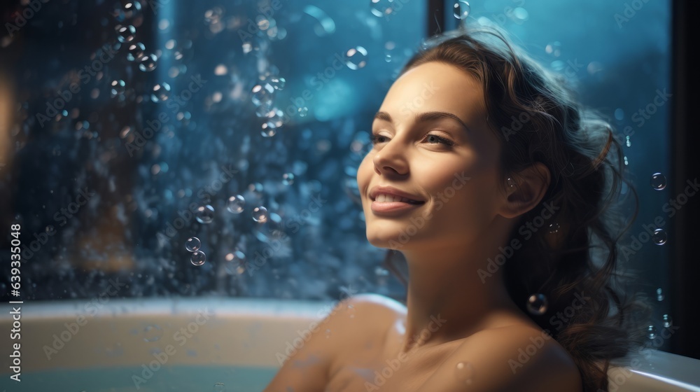 Obraz premium woman in shower