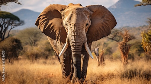 elephant in the savannah © Nica