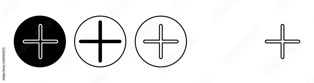 Plus Icon set. Add plus icon Plus Icon set. Add plus icon
