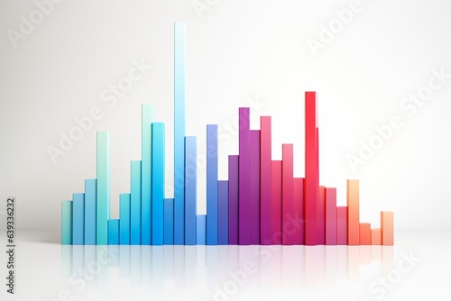 Graphic illustration of a bar chart of histogram