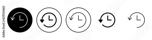 History icon set. recent event history