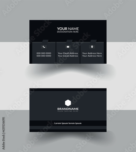 Professional creative business card design.Modern color combination business card.Elegant style mind design for varsetile use.Stylish design for very smart person.Modern well organized design card
