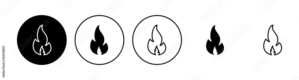 Fire icon set. fire vector icon Fire icon set. fire vector icon