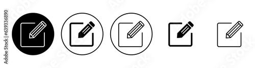 Edit icon set. edit document icon. edit text icon. pencil. sign up