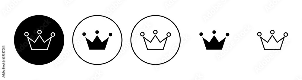 Crown icon set. crown vector icon Crown icon set. crown vector icon