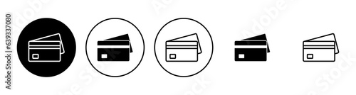 Credit card icon set. Credit card payment icon vector