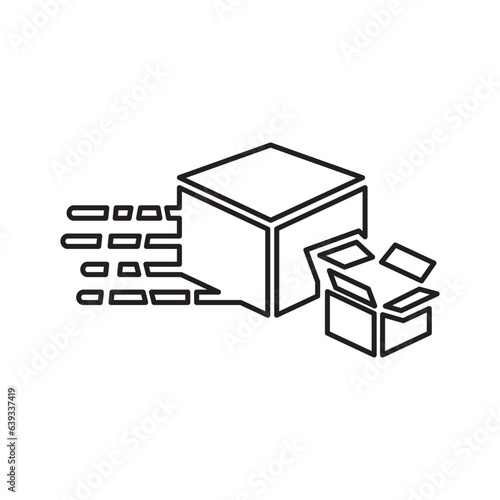 Cargo Shipping Box outline icon