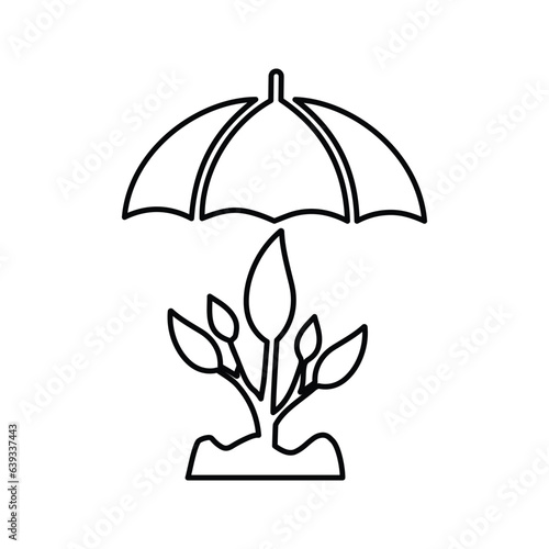 Crop  insurance  harvest protection outline icon