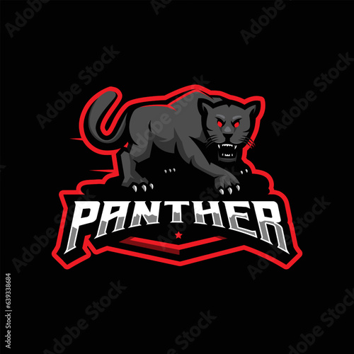 Panther mascot logo design illustration vector