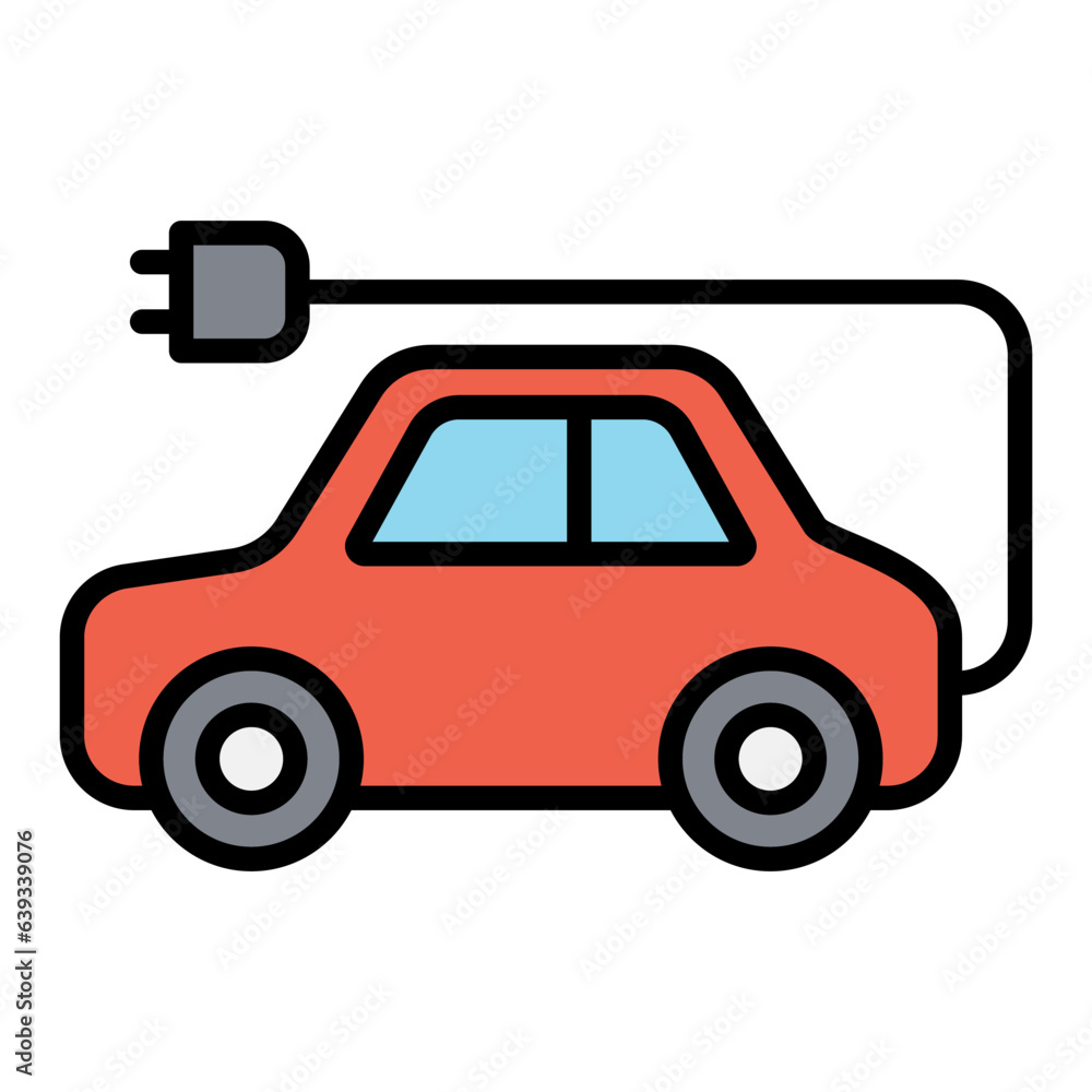 Electric car icon