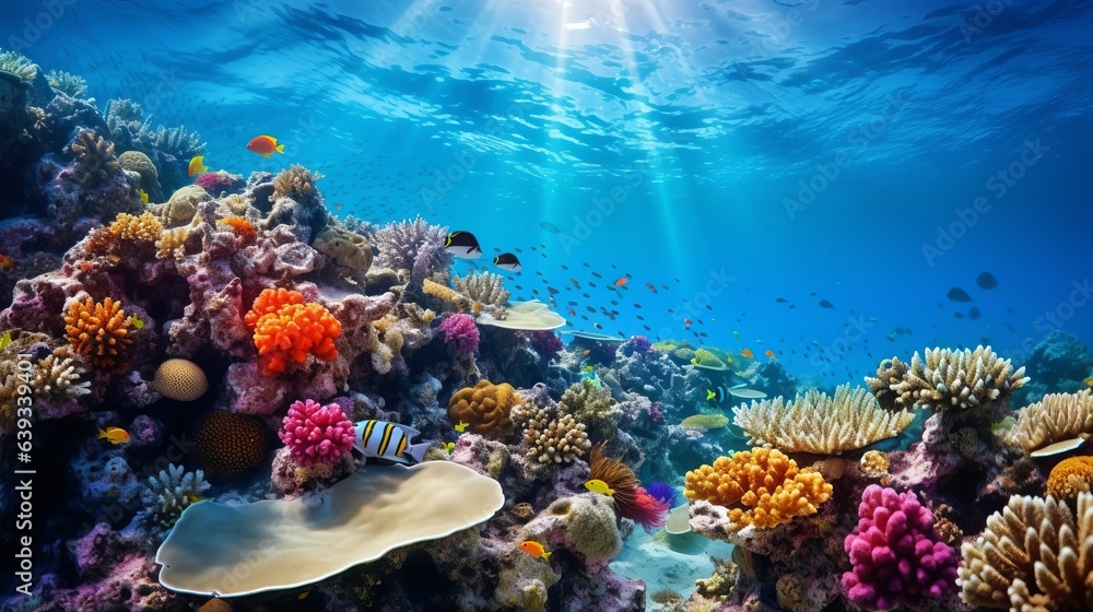 Obraz premium coral reef with fish