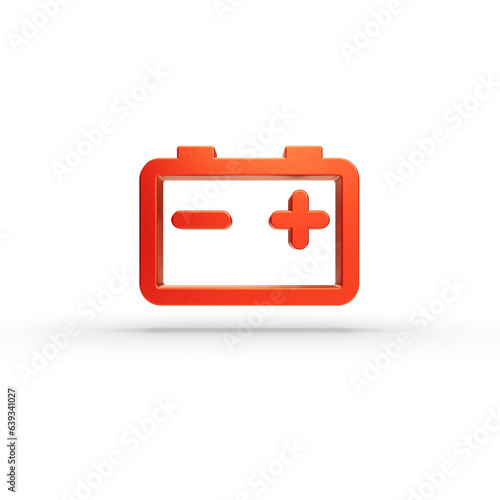 Battery warning light Indicator Car Dashboard Warning Maintenance Icon Sign. Transparent background