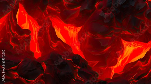 Lava Background. Abstract Fiery Magma Texture. Three-Dimensional Design with Heat and Burn Effect for Banner or Background