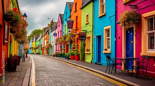Obraz na plátne Discover the Charm of Colourful Old Streets in Kinsale, Cork, Ireland