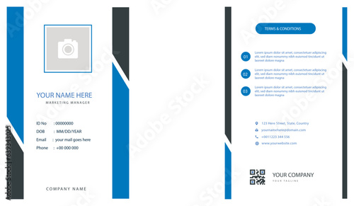 Free vector abstract design id cards template