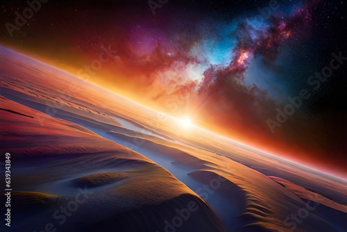 sunrise in the space