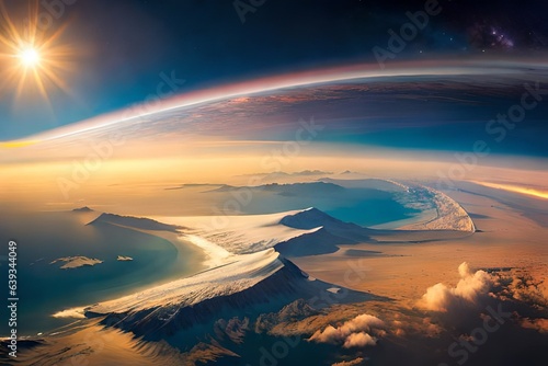 sunrise over the ocean