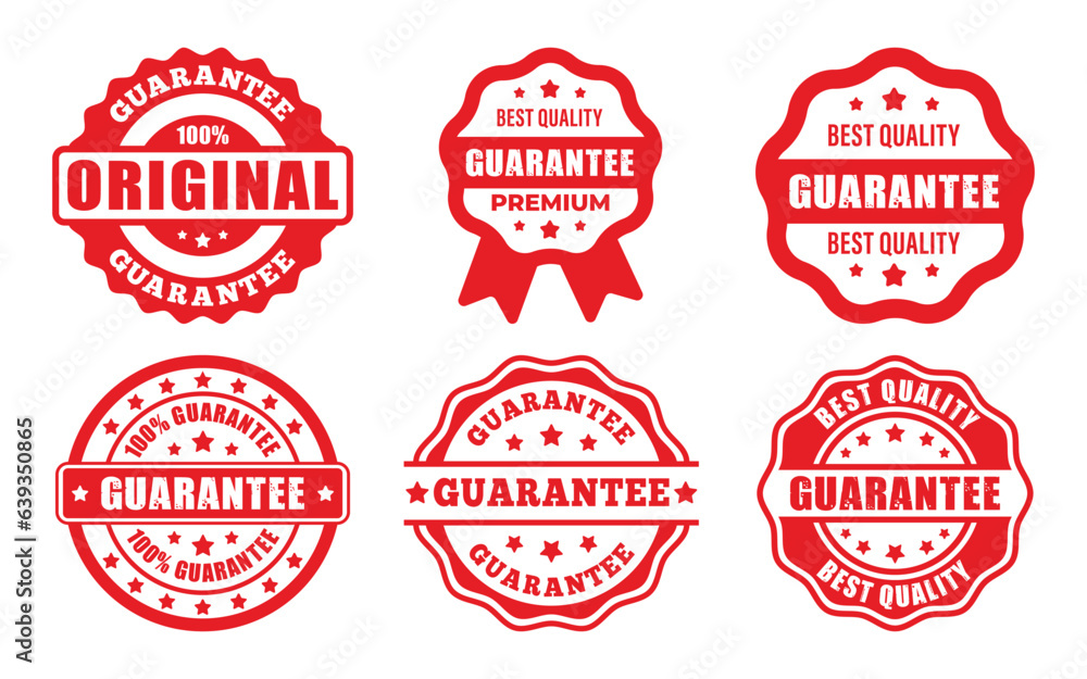 Obraz premium Guarantee Stamp in Circle Rubber Style Vector illustration