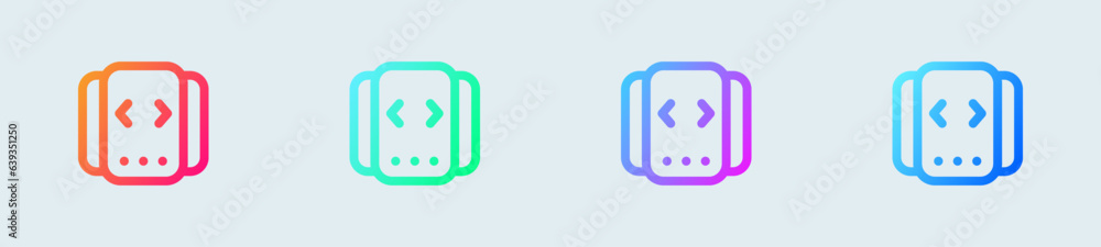 Slider line icon in gradient colors. Bar control signs vector illustration. Slider line icon in gradient colors. Bar control signs vector illustration.